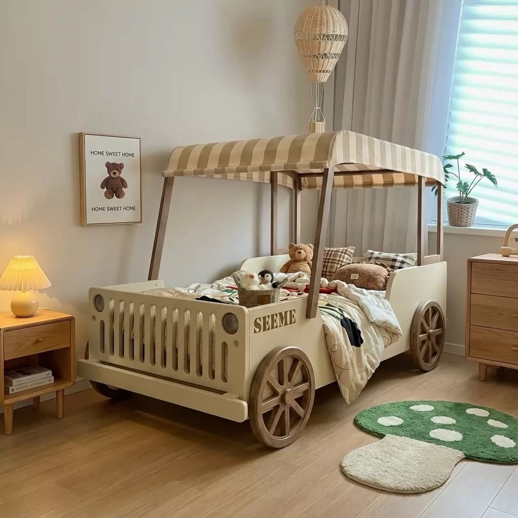 Hommie Car Shaped Canopy Kids Bed HBBD038 1
