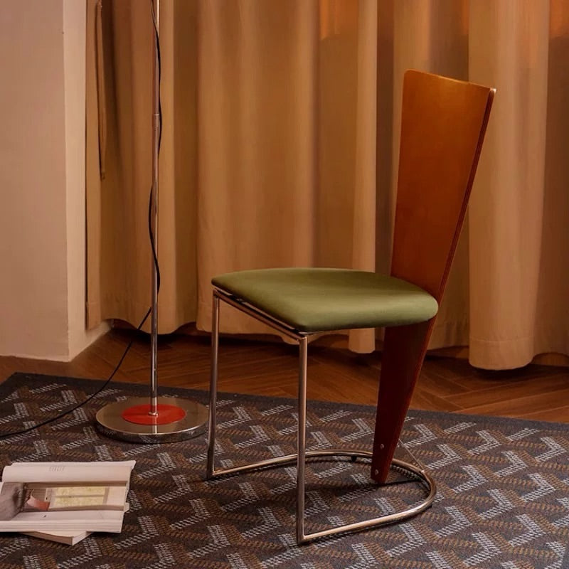 Hommie Triangle Back Chrome Frame Chair HBCH052 2