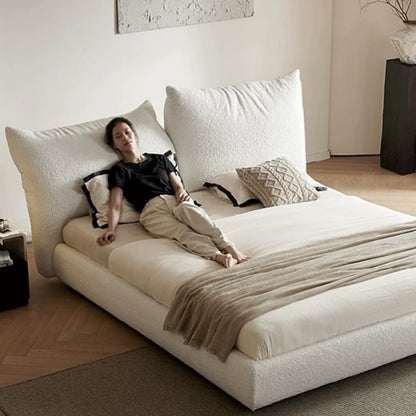 Hommie Cream Winged Backrest Bed HBBD031 2