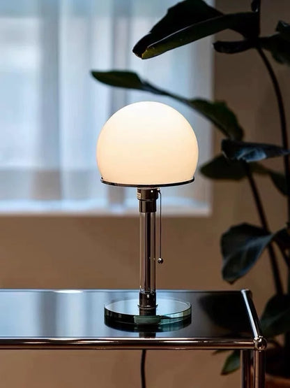 Hommie White Globe Glass Base Table Lamp HBCL054 1