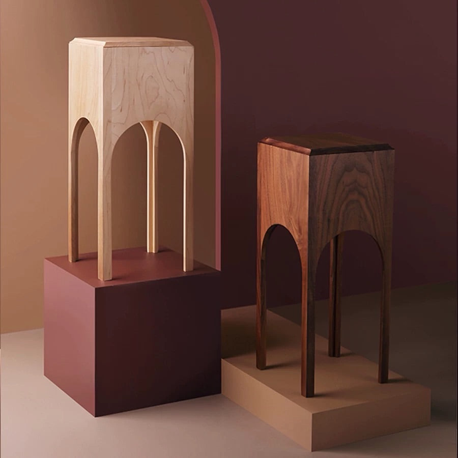Hommie Wood Arch Tissue Holder HBMC029 3