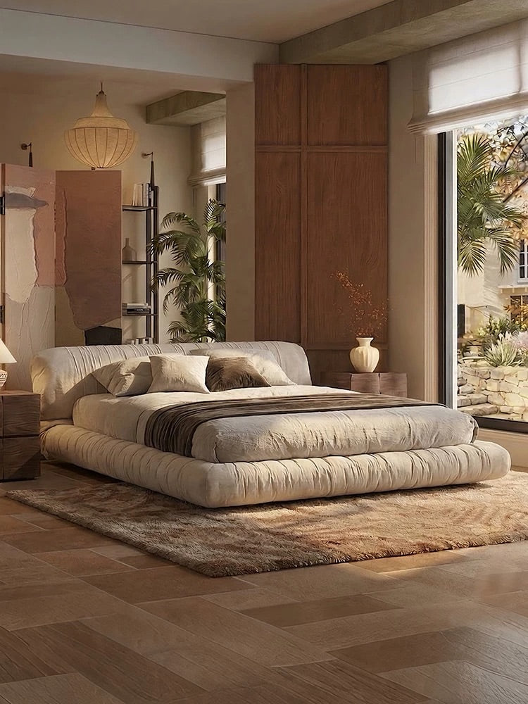 Hommie Low Pillow Edge Fabric Bed HBBD034 4