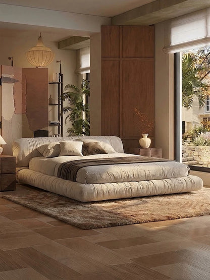 Hommie Low Pillow Edge Fabric Bed HBBD034 4