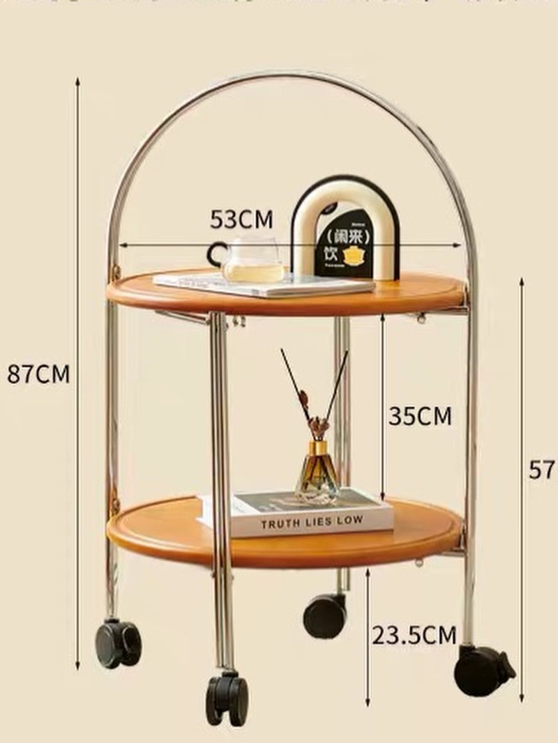 Hommie Two Tier Arch Frame Wheeled Side Table HBCT019 5