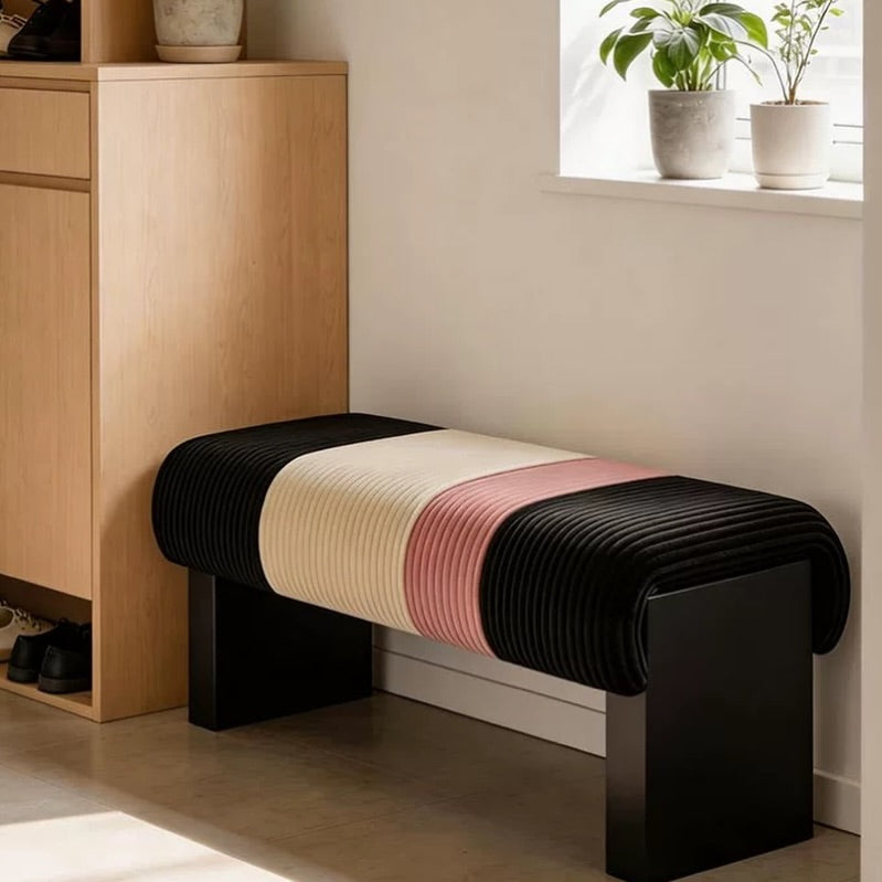 Hommie Striped Corduroy Bench HBCB028 3