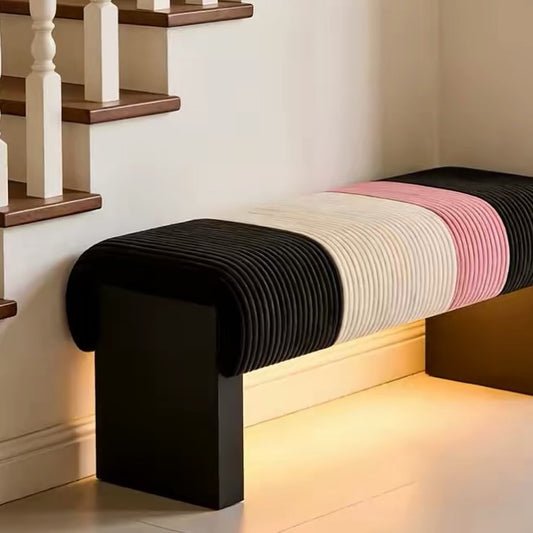 Hommie Striped Corduroy Bench HBCB028 1