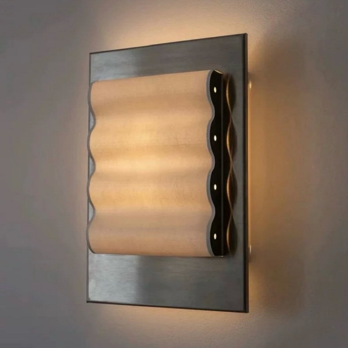 Hommie Wavy Fabric Panel Wall Light HBCL050 1