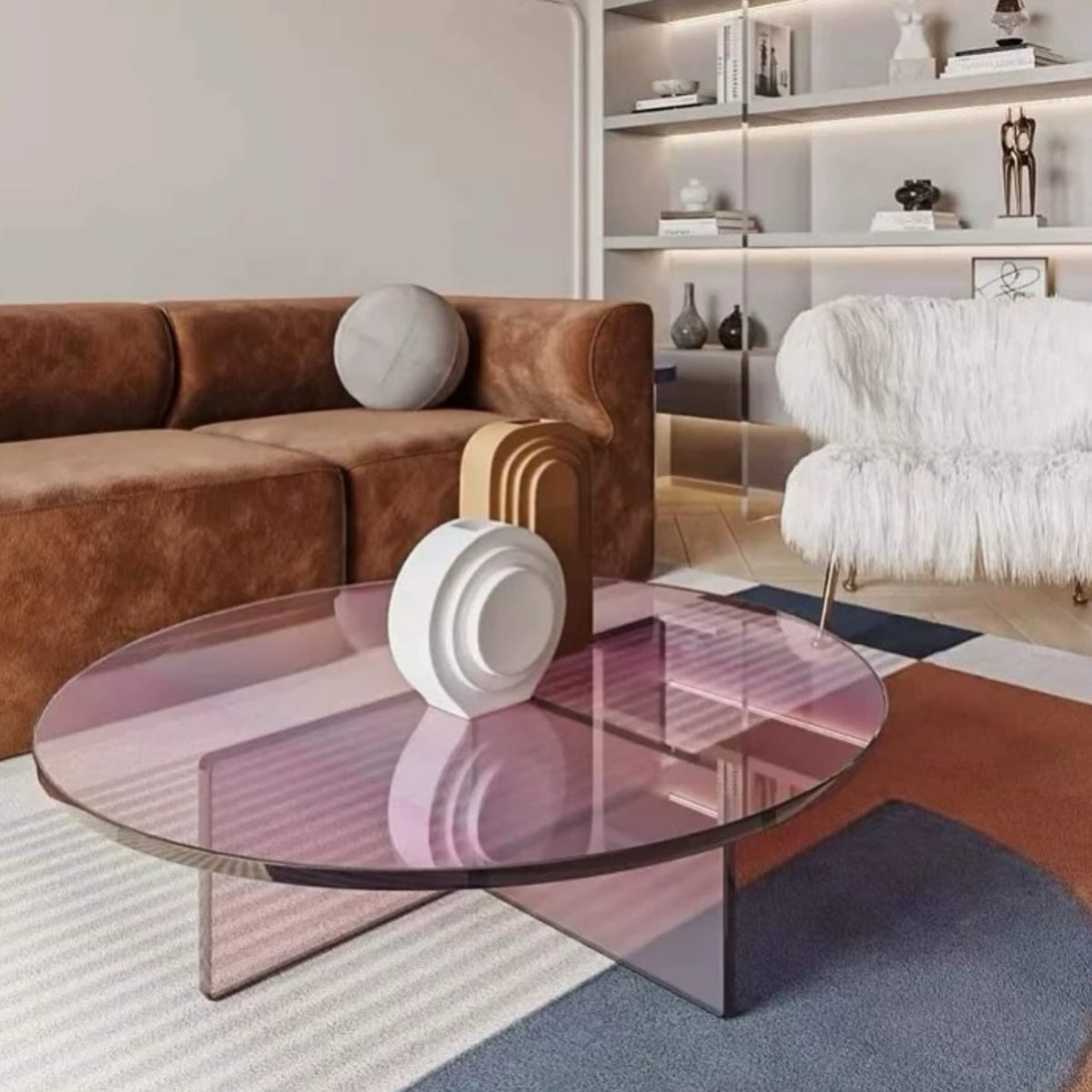 Hommie Pink Acrylic Coffee Table HBFT048 1