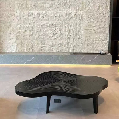 Hommie Black Ripple Top Organic Coffee Table HBFT050 1