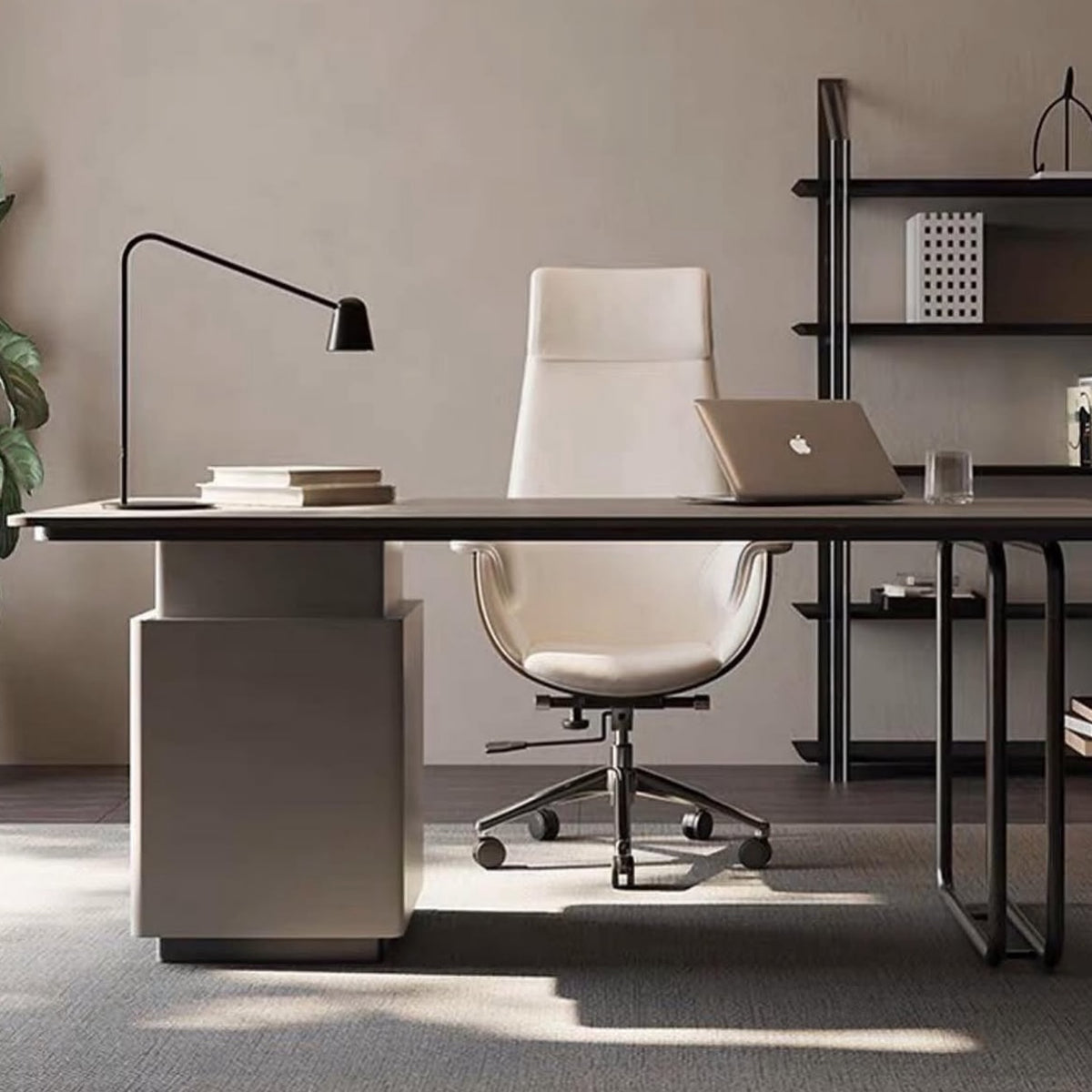 Hommie White High Back Office Chair HBCH049 1