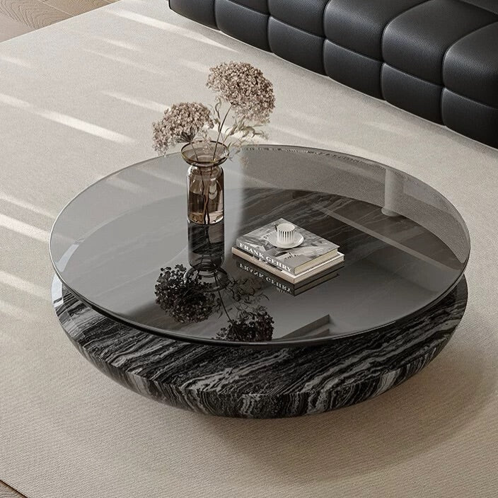 Hommie Round Glass Top Bowl Base Coffee Table HBFT046 4