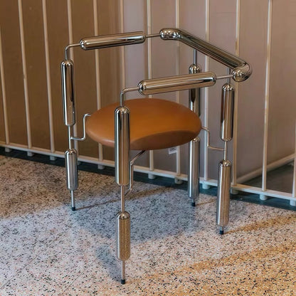Hommie Chrome Tube Frame Round Seat Chair HBCH046 1