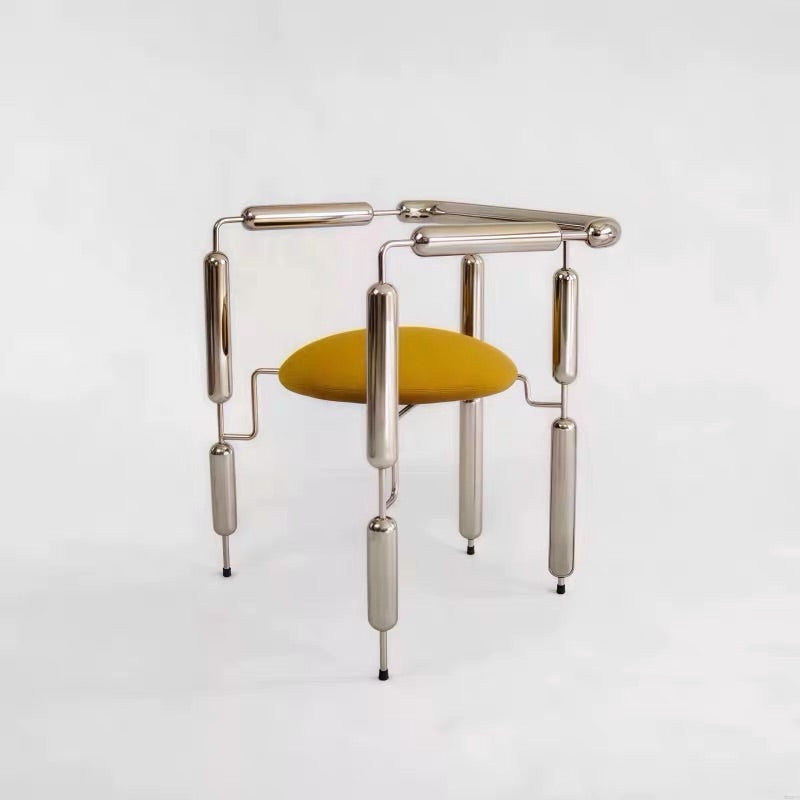 Hommie Chrome Tube Frame Round Seat Chair HBCH046 2