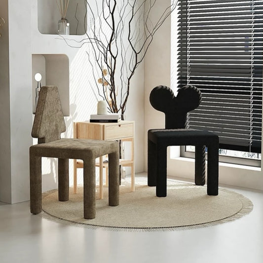 Hommie Black Round Ear Back Chair HBCH040 1