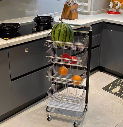 Hommie Rolling Wire Basket Kitchen Rack HBKK051 1