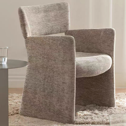 Hommie Textured Fabric Square Arm Dining Armchair HBCH042 2