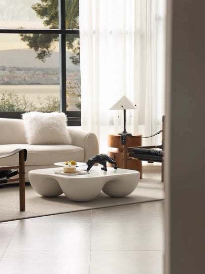 Hommie White Cloud Shape Low Coffee Table HBFT041 1