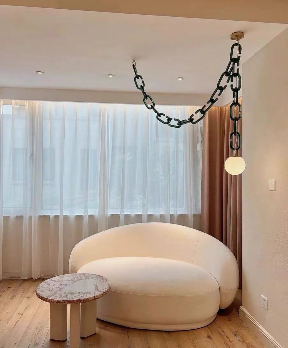 Hommie Chain Link Globe Pendant Chandelier HBCD031 1