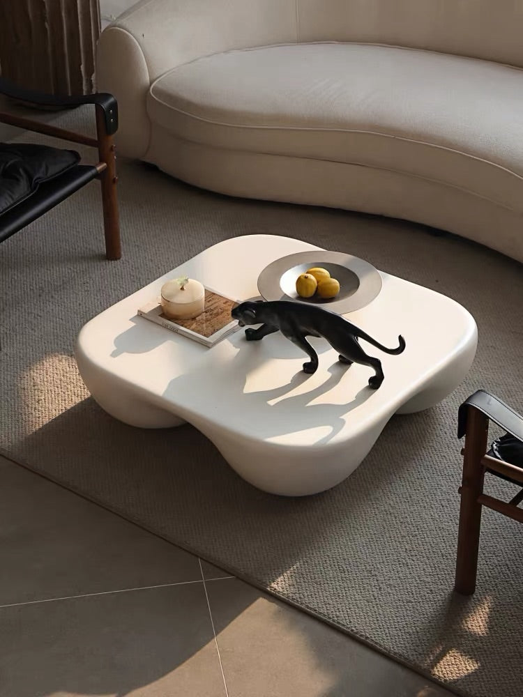 Hommie White Cloud Shape Low Coffee Table HBFT041 2