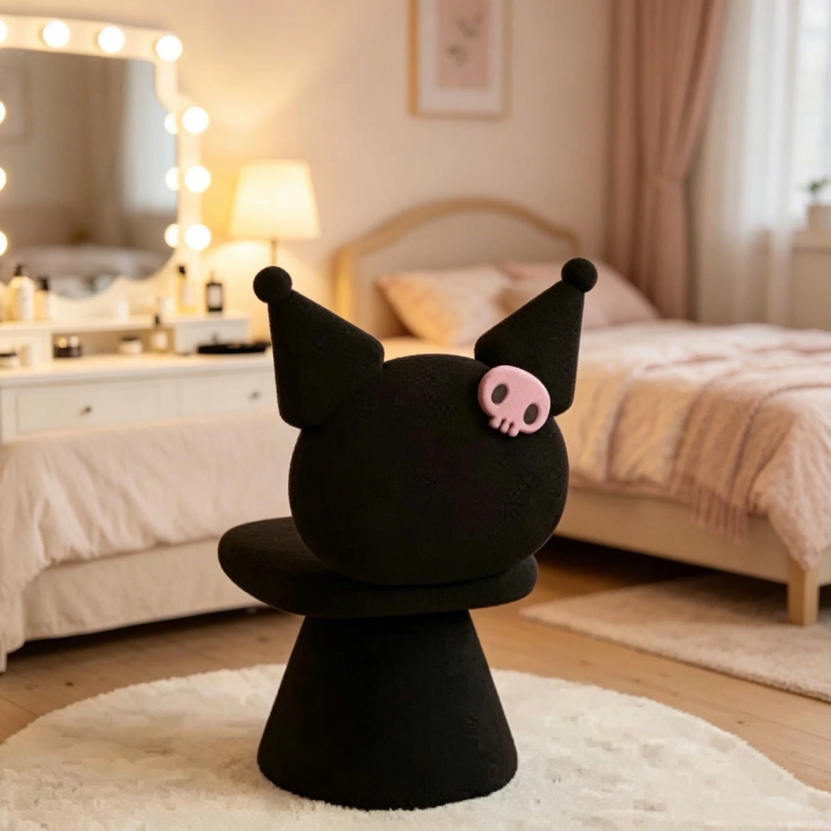 Hommie Black Pointed Ear Cone Base Chair HBCH038 2