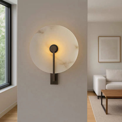 Hommie Round Disc Black Stem Wall Light HBCL044 2