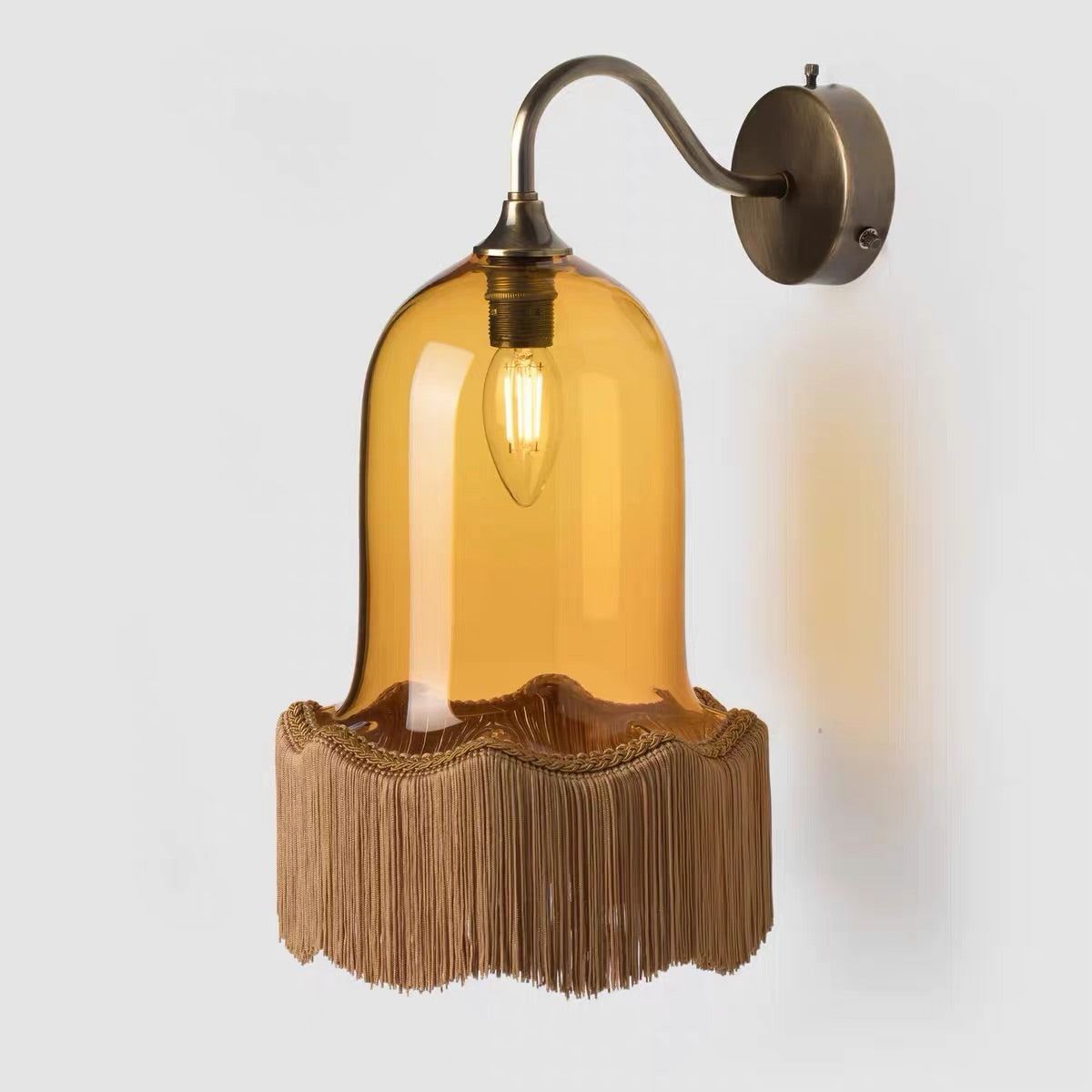 Hommie Glass Bell Fringe Wall Lamp HBCL042 2