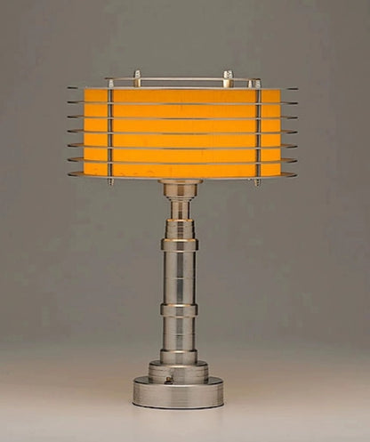 Hommie Chrome Stem Louvered Shade Table Lamp HBCL043 1