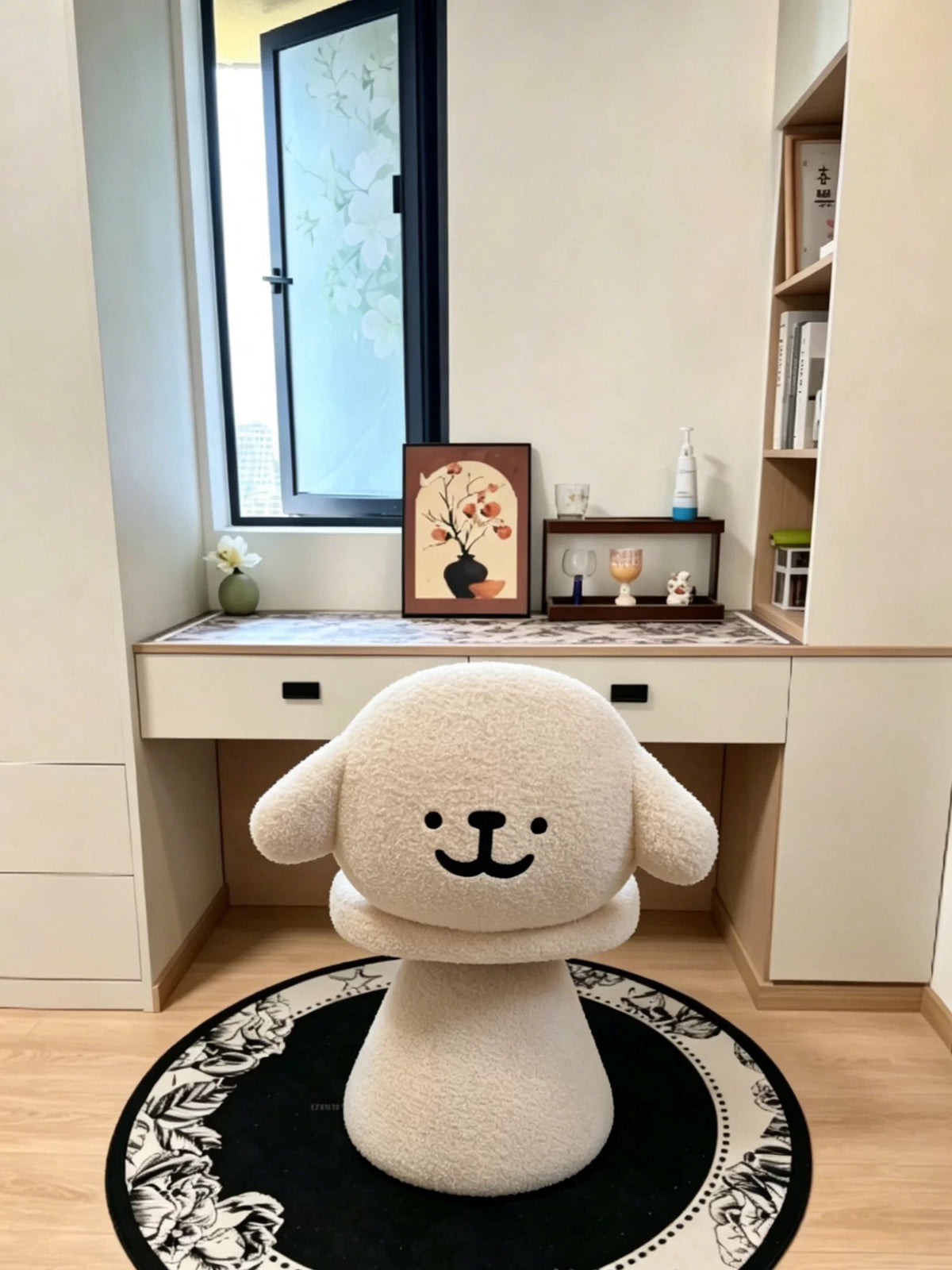 Hommie Boucle Puppy Swivel Chair HBCH033 2