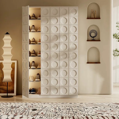Hommie Circle Relief Door Shoes Cabinet HBSC015 2