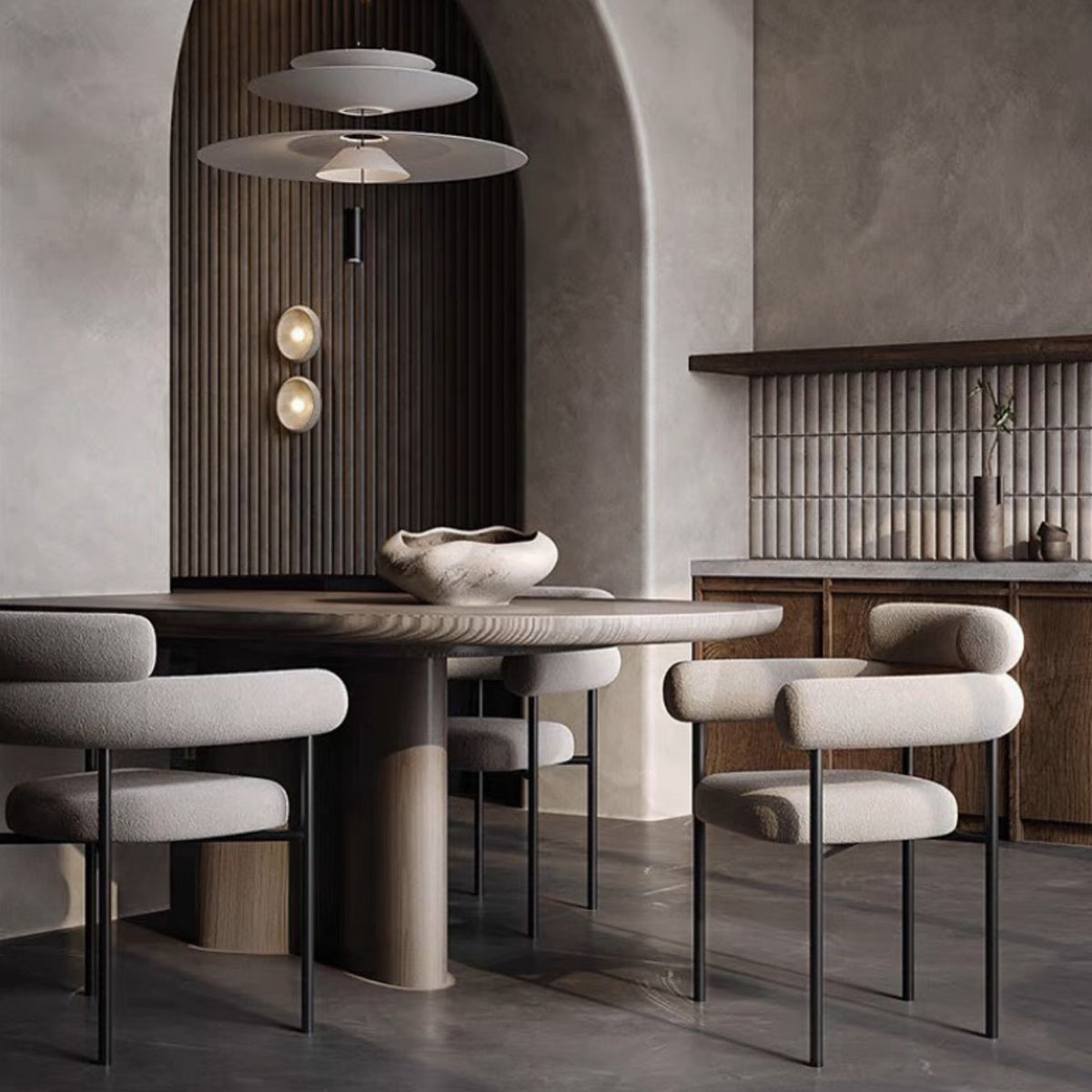 Hommie Olive Round Back Dining Chair HBCH031 1