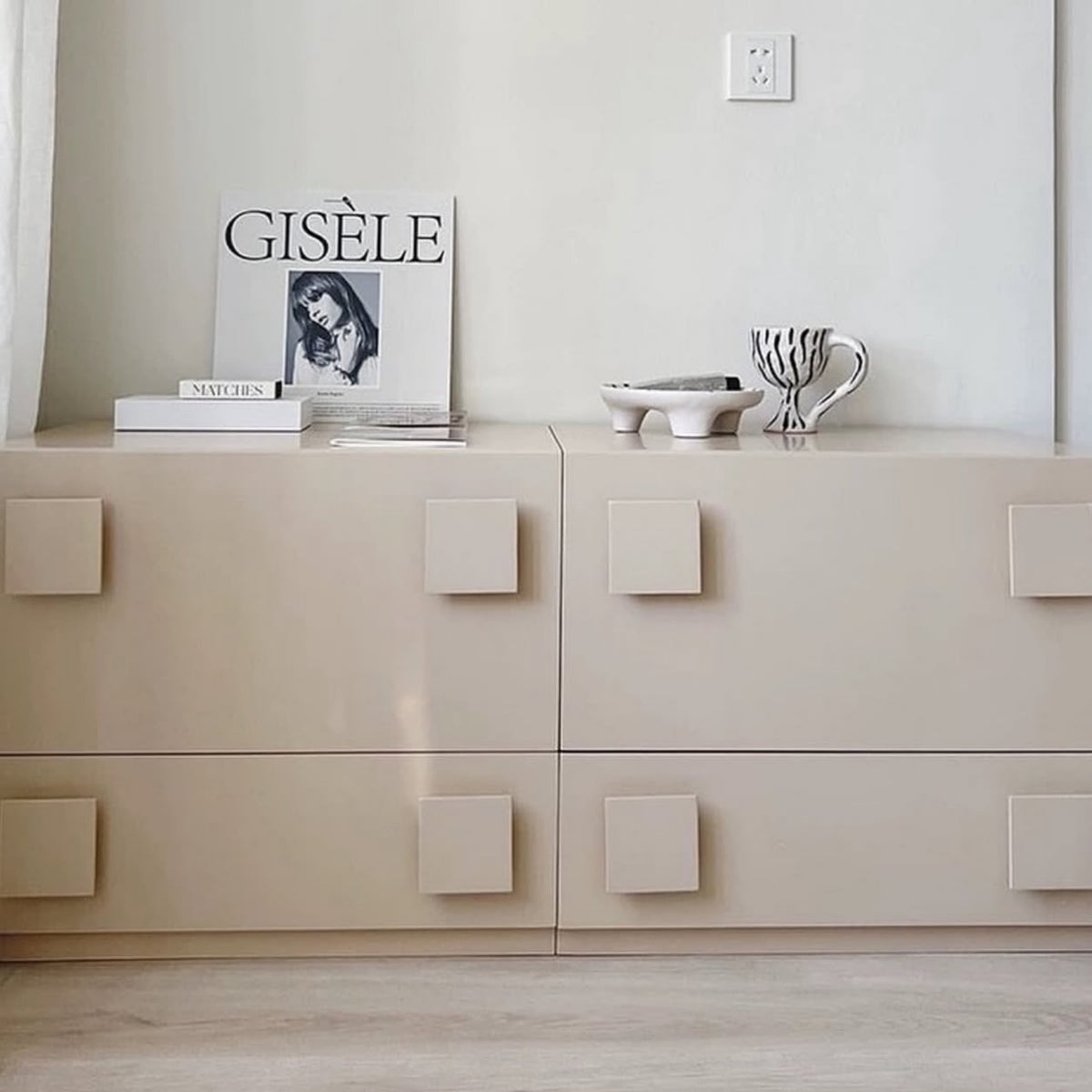 Hommie Minimal Block Handle Storage Cabinet HBCB022 2