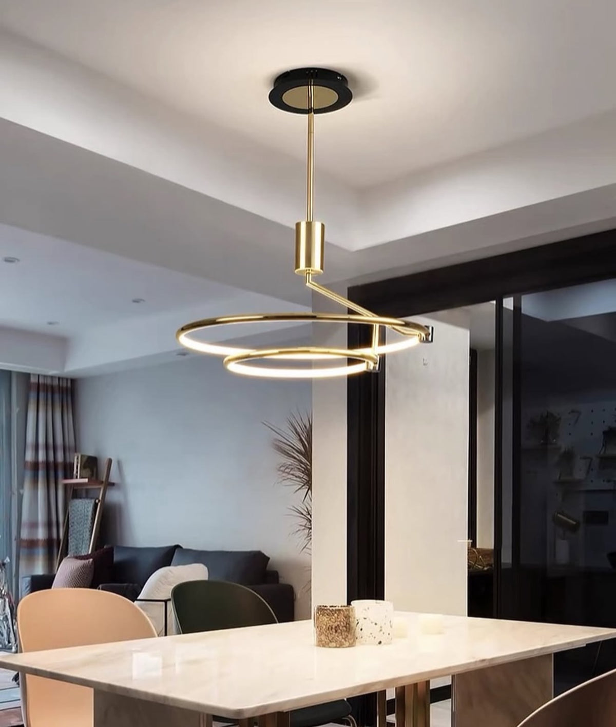 Hommie Gold Ring Swirl Ceiling Light HBCD026 1