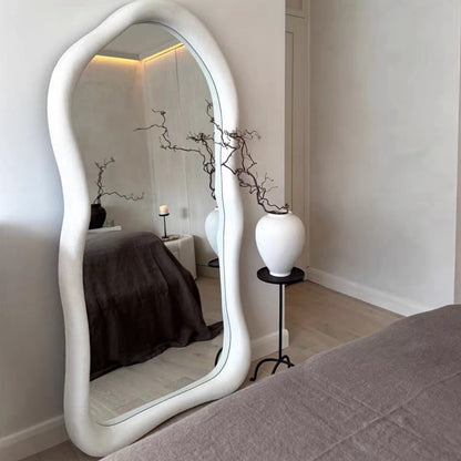 Hommie Cream Wavy Tall Wall Mirror HBMR016 3