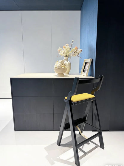 Hommie Folding Wood High Chair with Step HBCH027 5