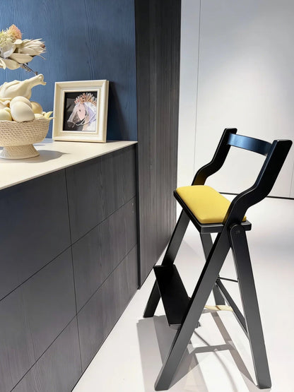 Hommie Folding Wood High Chair with Step HBCH027 3