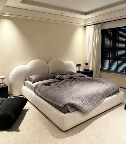Hommie Cloud Headboard Boucle Bed HBBD023 1