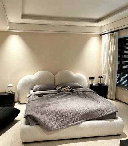 Hommie Cloud Headboard Boucle Bed HBBD023 2