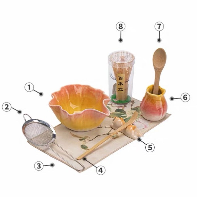 Hommie Lotus Petal Matcha Set 8 Pcs HBKK048 4