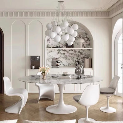 Hommie Oval Marble Tulip Dining Table HBTD037 1