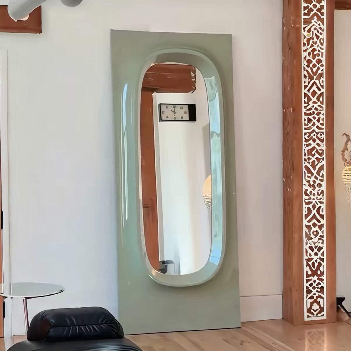 Hommie Glossy Pill Frame Standing Mirror HBMR012 3