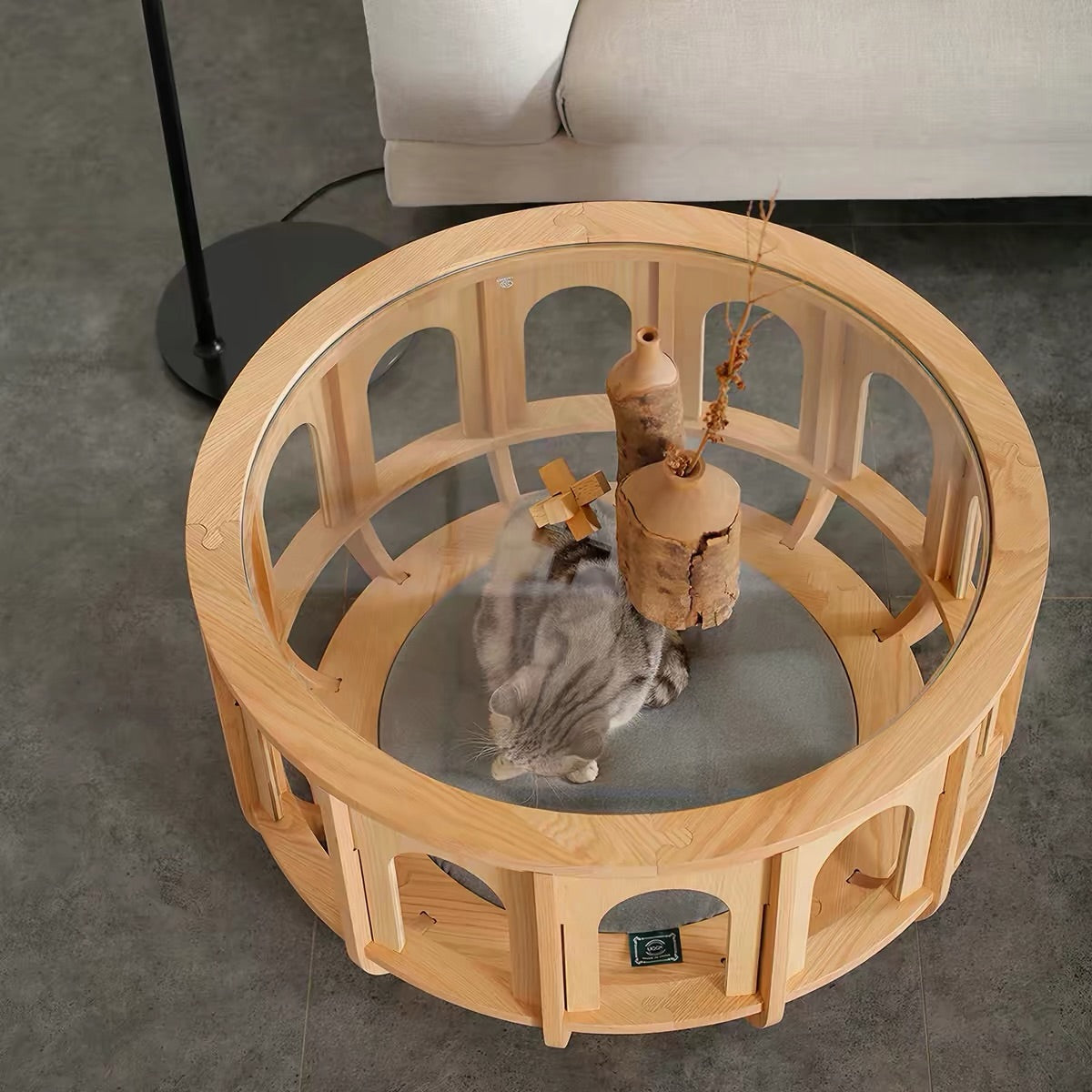Hommie Arched Cat Coffee Table HBFT031 4