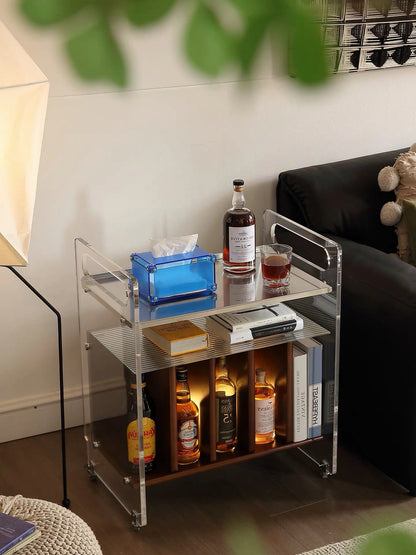 Hommie Acrylic Two-Tier Trolley Side Table HBCT016 1