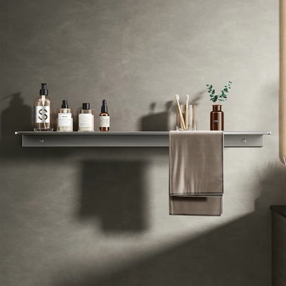 Hommie Stainless Bathroom Shelf with Towel Bar HBBK007 2