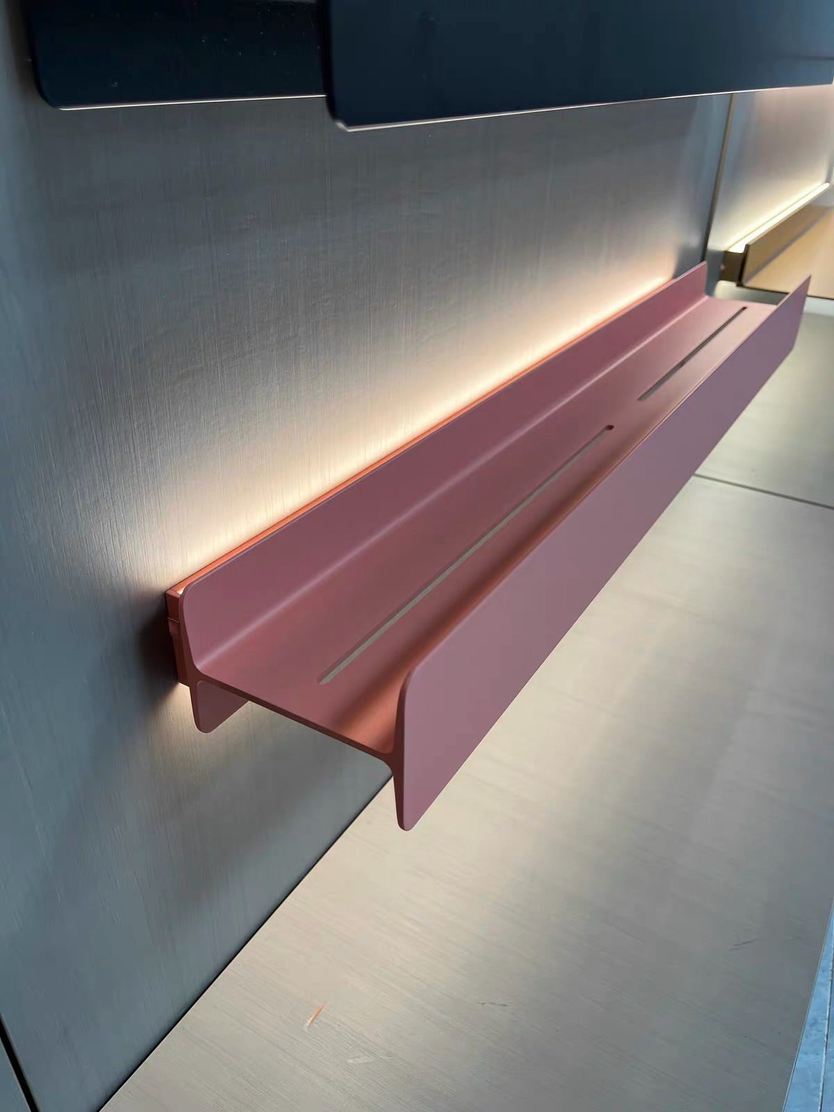 Hommie Pink LED Wall Toiletries Shelf HBBK008 1