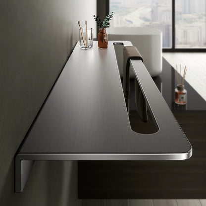 Hommie Stainless Bathroom Shelf with Towel Bar HBBK007 1