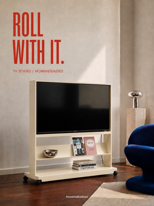 Hommie Rolling TV Stand HBTC025 1
