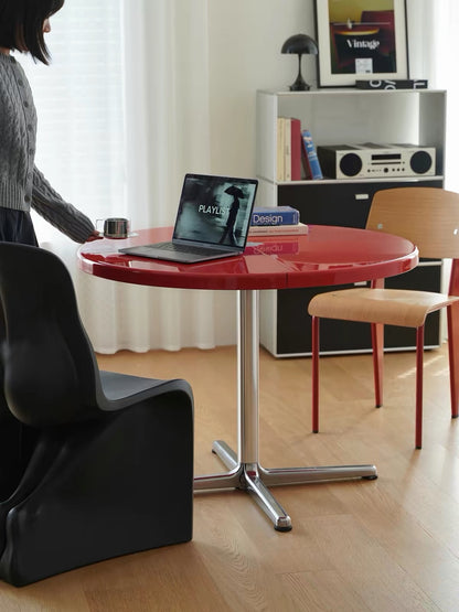 Hommie Red Foldable Round Table HBTD034 2
