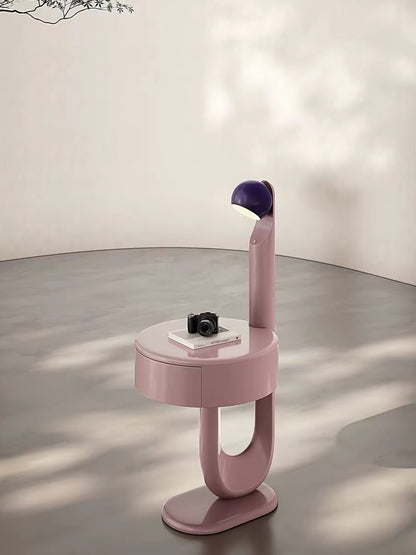 Hommie Pink Arch Side Table with Lamp HBLC027 2
