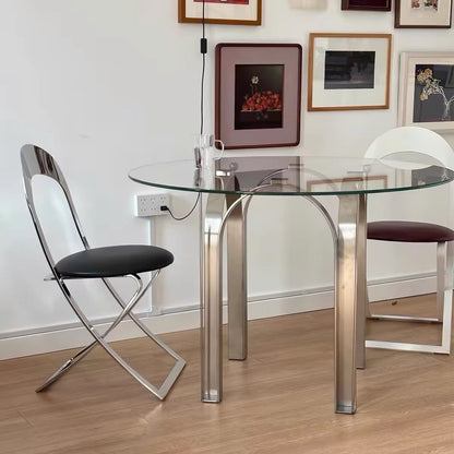 Hommie Steel Arch Leg Glass Round Table HBTD033 3