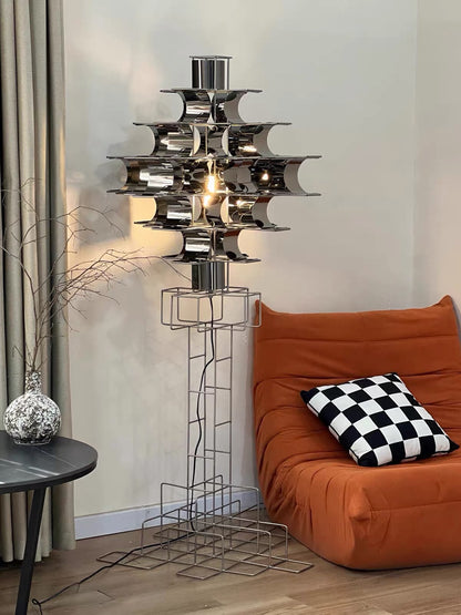 Hommie Reflective Stainless Sculpture Floor Lamp HBCL039 1